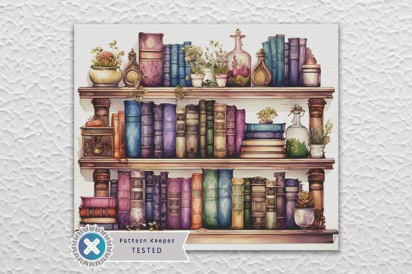 Bookshelf Plants Cross Stitch Pattern: A Detailed Guide for Advanced Stitchers