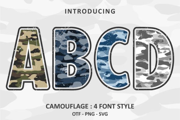 Camouflage: A Bold Military Camouflage Font