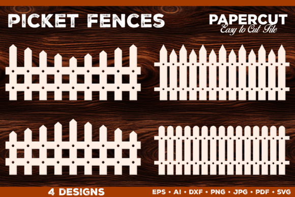Charming Papercut Picket Fences Design: Elevating Your Craft Projects with Precision and Nostalgia