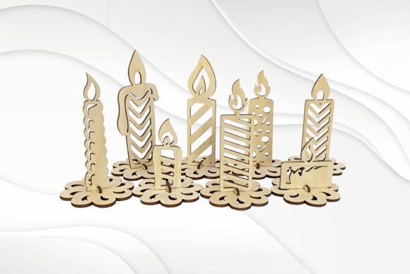 Gift Candle Design Laser Cut 8 Patterns