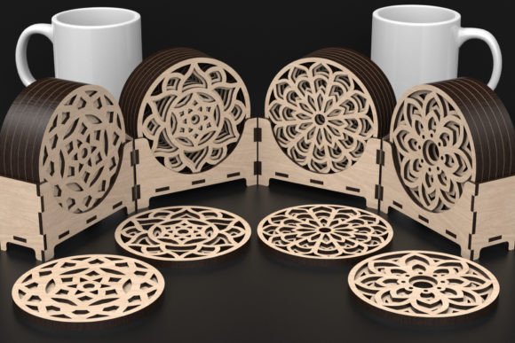 Laser Cut Mandala Coaster Svg Files