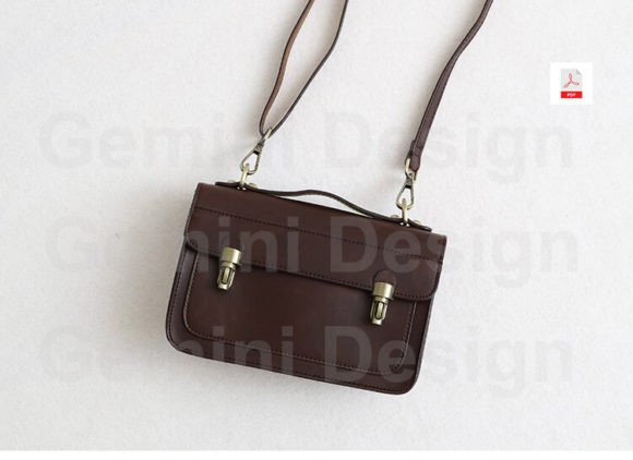 Leather Pattern Messenger Bag, PDF File