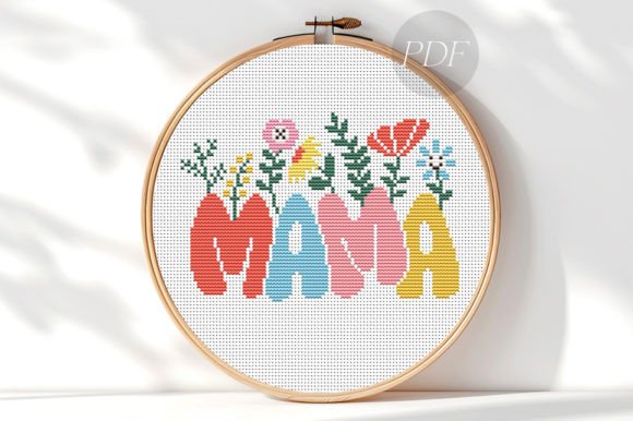 The Perfect Gift for Mom: Why the Mama Floral Cross Stitch Pattern PDF is a Hit